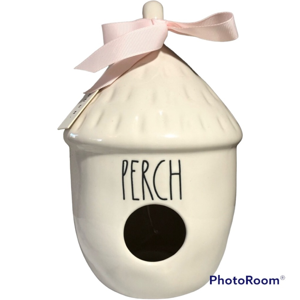 Rae Dunn 'Perch' Bird House Ceramic Handmade Nwt
